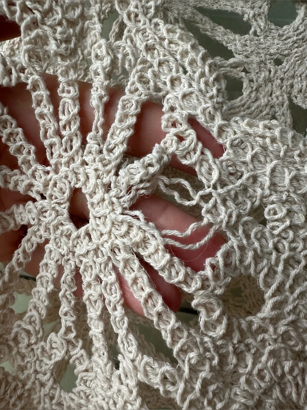 Rebellion Cotton Crochet Cream Tank Top - Picture 5 of 7